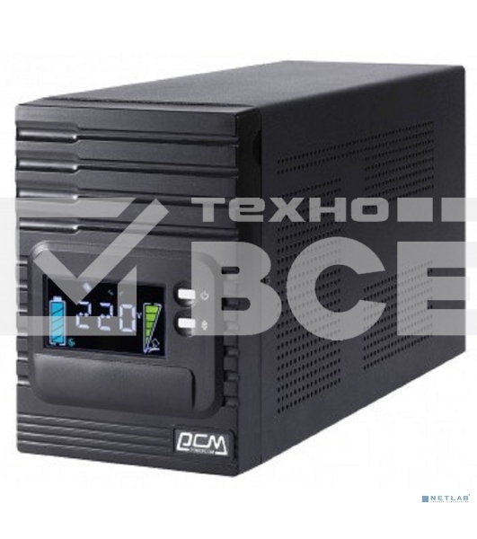 Источник бесперебойного питания Powercom Smart King Pro+ SPT-1000-II LCD 800Вт 1000ВА черный