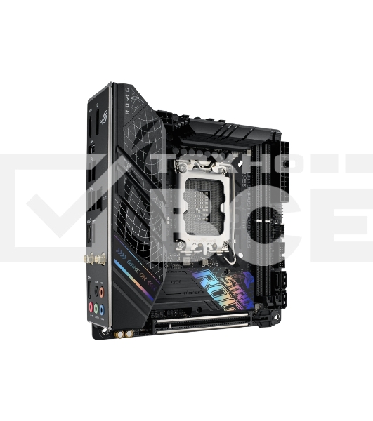 Материнская плата ASUS ROG STRIX B760-I GAMING WIFI, LGA 1700, Intel B760, 2xDDR5, 4xSATA, 2xM.2, 1xPCIe 5.0 x16, 1xHDMI, 1xDP, 1x 2.5Gb LAN, 3xUSB-A 2.0, 3xUSB-A 3.2 Gen 1, 1xUSB-C 3.2 Gen 1, 1xUSB-C 3.2 Gen 2x2, 5x3.5 мм, 7.1, Mini-ITX