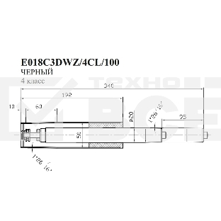 Газлифт Бюрократ E018 E018C3DWZ/4CL/100 черный