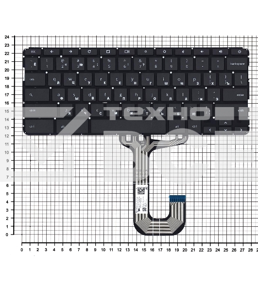 Клавиатура для ноутбука HP Chromebook 11A-NB черная