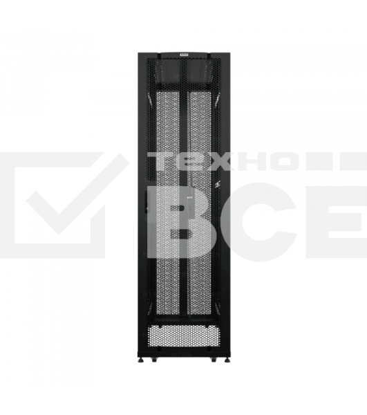 Шкаф напольный серверный NTSS ПРОЦОД DS 42U 800х1070мм, двойные боковые стенки,панель потолка с щеточными вводами, двери перфорированная и перфорированнаядвухстворчатая, без панели пола, регулируемые опоры, ролики, черный RAL 9005