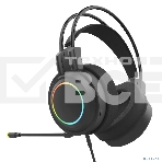 Perfeo игровая гарнитура RGF EARTH черная 1,8 м, разъем 3,5 мм (4 pin) и USB (LED), переходник, фото2