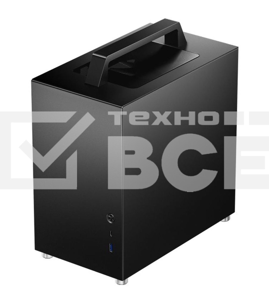 Компьютерный корпус JONSBO T8 PLUS Black без БП, боковые панели из закаленного стекла, mini-ITX, черный