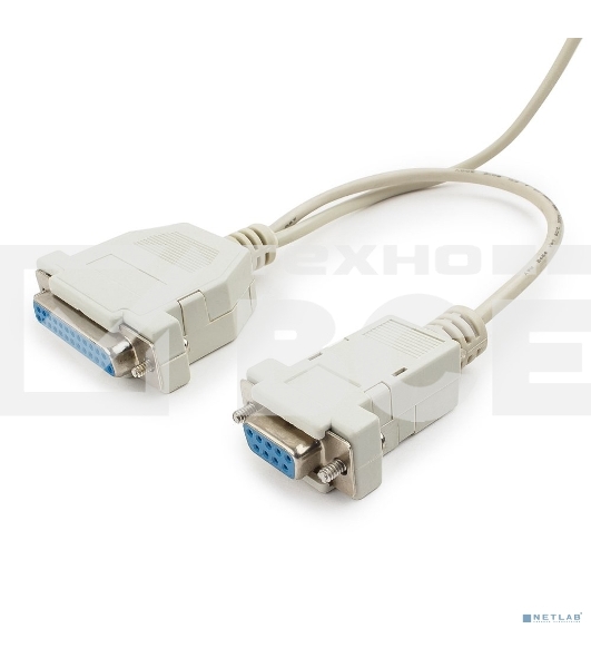 Кабель 0-модемный Cablexpert CC-140-6-N универсальный, 25F+9F/25F+9F, 1.8м, пакет
