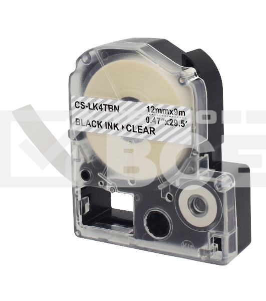 Картридж ленточный Cactus CS-LK4TBN черный, 12 мм, 9 м для Epson LW300/LW400/LW700/LW600P/LW1000P/K400/Z700/Z900