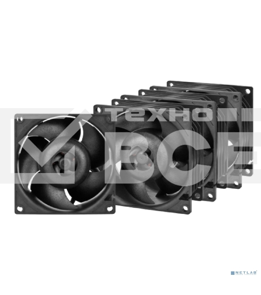 Комплект вентиляторов для корпуса Arctic S8038-10K (4 Pack) черный, 80 мм, 10000 об/мин, 4 pin