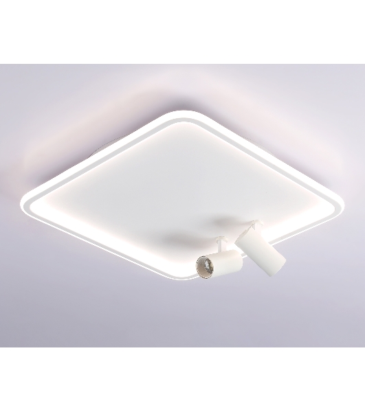 Светильник Ambrella light FL5114/1+2 WH белый 97W 3000K-6400K 480*480*130 (ПДУ ИК)