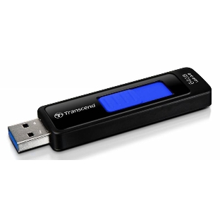 Флешка USB Transcend JetFlash 760 (TS64GJF760), 64Gb, USB 3.0, R/W 130/40, черный/синий