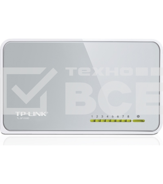 Коммутатор TP-Link SOHO TL-SF1008D Коммутатор 8-port 10/100M mini Desktop Switch, 8 10/100M RJ45 ports, Plastic case