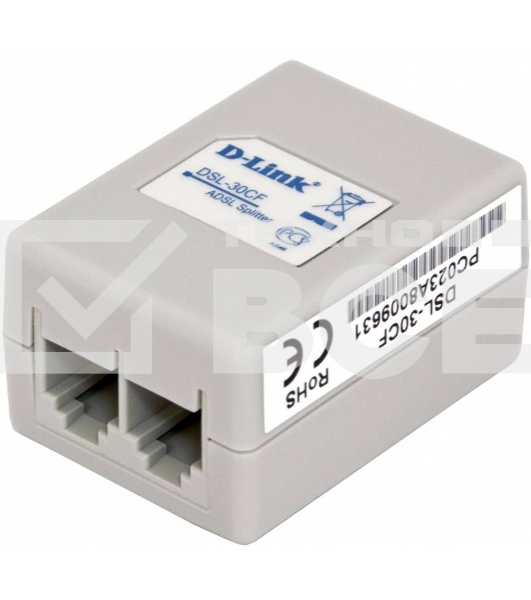 Сплиттер xDSL D-Link DSL-30CF/RS RJ-11 ADSL Annex A
