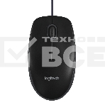 Мышь проводная Logitech B100 черный, 1000 dpi, USB, кнопки - 3, фото5