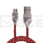 Кабель USB ACD-Titan MicroUSB ~ USB-A Нейлон, 1м, красно-черный (ACD-U927-M1R), фото 1