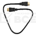Кабель Cablexpert HDMI CC-HDMI4-0.5M, 19M/19M, v2.0, медь, позол.разъемы, экран, 0.5м, черный, пак, фото 1