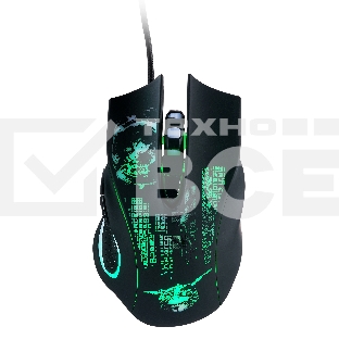 Мышь проводная Qumo Gremlin M37 черный, 3200 dpi, USB, кнопки - 6