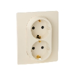 Розетка 2X2К+З винтыСЛНК ETIKA Розетка 2X2К+З винтыСЛНК ETIKA, фото 1