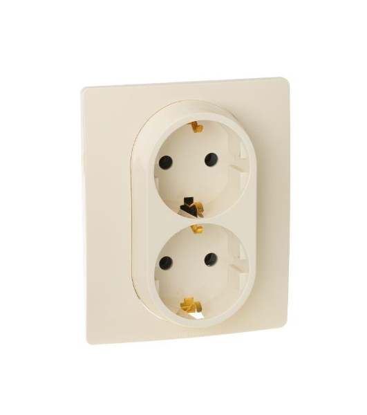 Розетка 2X2К+З винтыСЛНК ETIKA Розетка 2X2К+З винтыСЛНК ETIKA