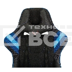 Кресло игровое Бюрократ VIKING 4 AERO BLUE черный/синий, искусст.кожа/ткань, две подушки, фото4