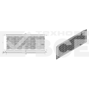 Фальш-панель Hyperline BPD-4-RAL9005 шир.482.6мм выс.177мм 4U черный (упак.:1шт)