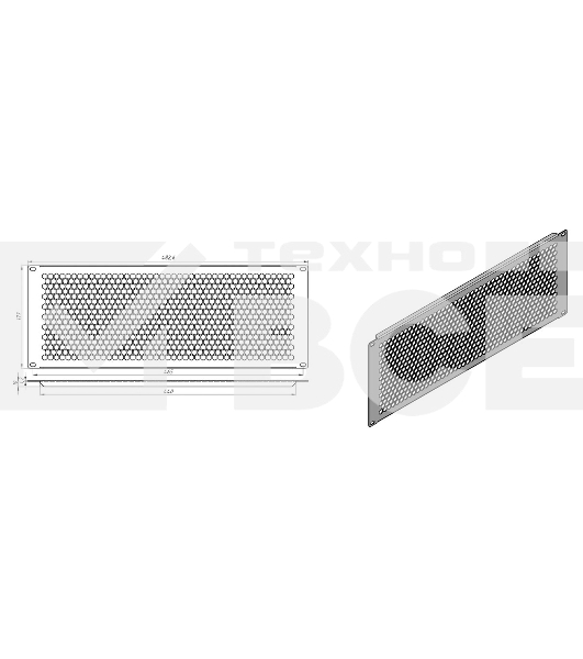 Фальш-панель Hyperline BPD-4-RAL9005 шир.482.6мм выс.177мм 4U черный (упак.:1шт)