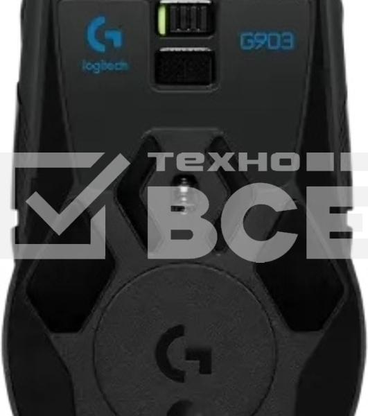 Мышь беспроводная Logitech G903 LIGHTSPEED черный, 25600 dpi, радиоканал, USB, кнопки - 11
