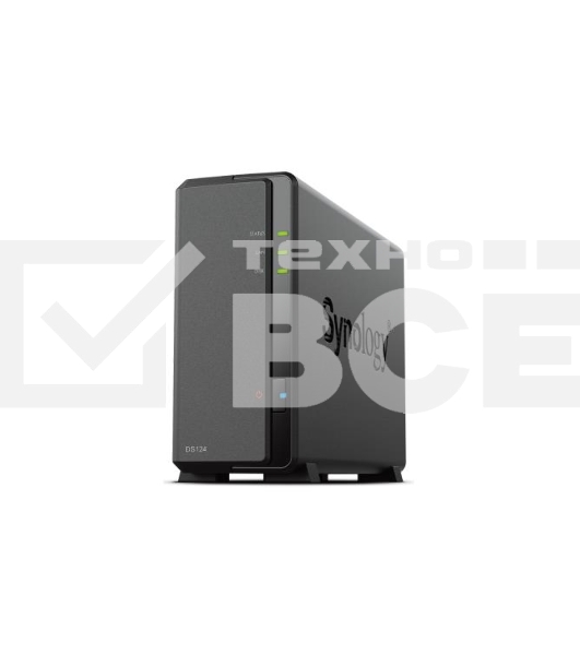 СХД SYNOLOGY настольное исполнение 1BAY NO HDD DS124