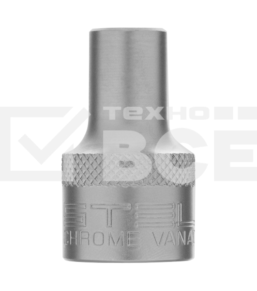 Головка торцевая, 8 мм, 12-гранная, CrV, под квадрат 1/2', хромированная Stels