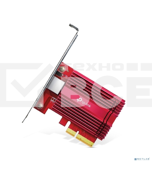 Сетевой адаптер 10 Gigabit PCI-E network adapter, 1 PCI Express 3.0 X4 interface, 1 100/1000/10000Mbps Ethernet port, come with Low-Profile and Full-Height Brackets