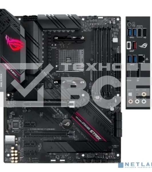 Материнская плата ASUS ROG STRIX B550-F GAMING, AM4, AMD B550, 4xDDR4, 6xSATA, 2xM.2, 1xPCI-E 3.0 x16, 1xPCI-E 4.0 x16, 3xPCI-E x1, 1xDP, 1xHDMI, 1x 2.5Gb LAN, 1xUSB 3.2 Gen 2, 4xUSB 3.2 Gen 1, 2xUSB 2.0, 5x3.5 мм, 7.1, ATX