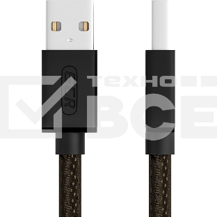 Кабель GCR PROF 1.0m USB 2.0, AM/mini 5P, черно-прозрачный, 28/24 AWG, экран, армированный, морозостойкий, GCR-51197