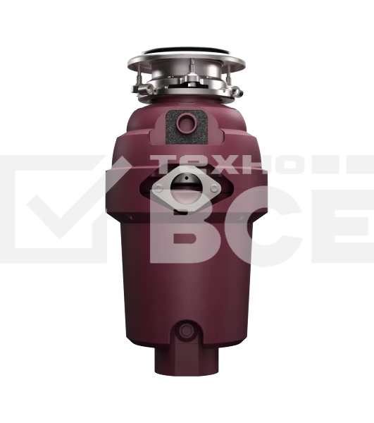 Измельчитель отходов Kuppersberg WS 750 V, High-Tech, мощность 750 Вт, 3800-4200 об/мин, защита от перегрева, авто выключение, DC мотор, шумоизоляция, уровень шума 70 дБ, цвет винный