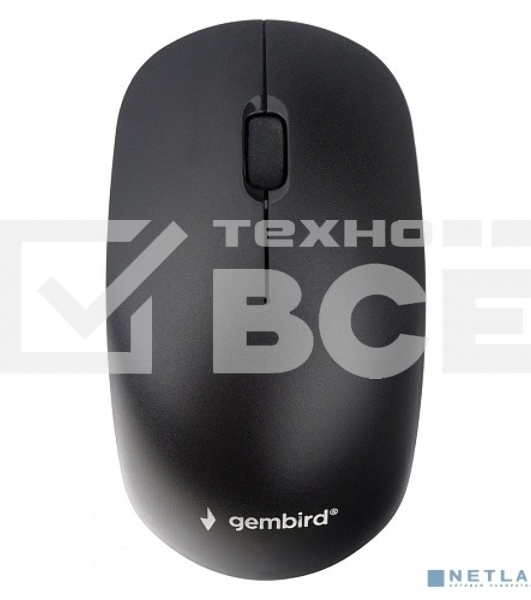 Мышь беспроводная Gembird MUSW-435 черный, 1600 dpi, радиоканал, USB, кнопки - 3