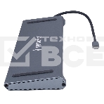 Док-станция Type-C Gembird UHB-D6, 12в1: 2xUSB3.1, USB2.0, RJ45, Type-C PD87W, Jack 3.5, SD/TF, 2xHDMI, VGA, Type-C, кабель 23см, алюминий, фото7