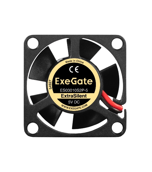 Вентилятор 5В DC ExeGate ExtraSilent ES03010S2P-5 (30x30x10 мм, Sleeve bearing (подшипник скольжения),2pin, 7000RPM, 22dBA)