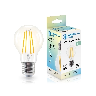 Лампа светодиодная 601514 Filament LED A60 15W E27 4000K 220-240V