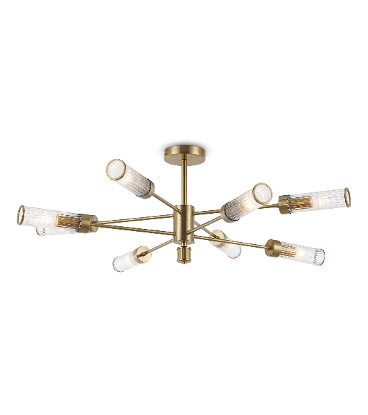 Люстра Ambrella light LH55162/8 BS/CL латунь/прозрачный E14/8 max 40W D930*330