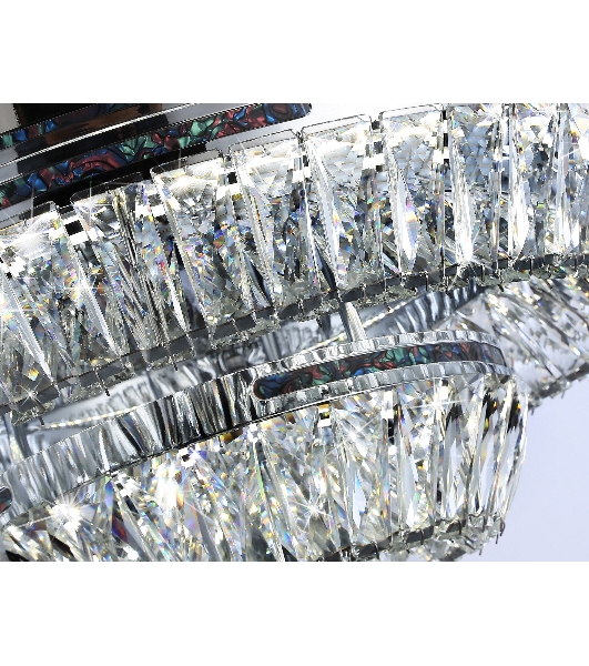 Светильник Ambrella light TR5029 CH/CL хром/прозрачный 3000K/4200K/6400K 81W D600*207 (Без ПДУ)