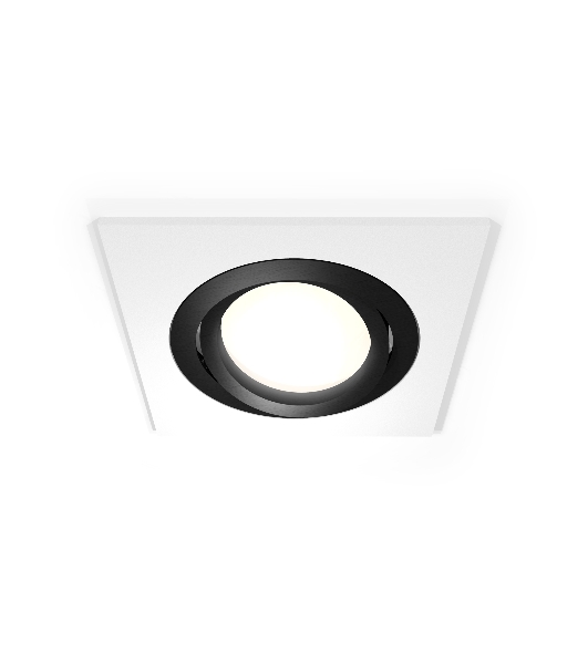 Комплект встраиваемого поворотного светильника Ambrella light XC7631081 SWH/PBK белый песок/черный полированный MR16 GU5.3 (C7631, N7002)