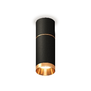 Светильник Ambrella Light XS6323062 SBK/PYG черный песок/золото желтое полированное MR16 GU5.3 (C6302, A2062, C6323, N6134)