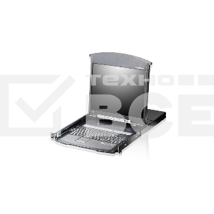 Переключатель электронный ATEN 16P CAT5 HIGH DENSITY DUAL RAIL LCD OVER