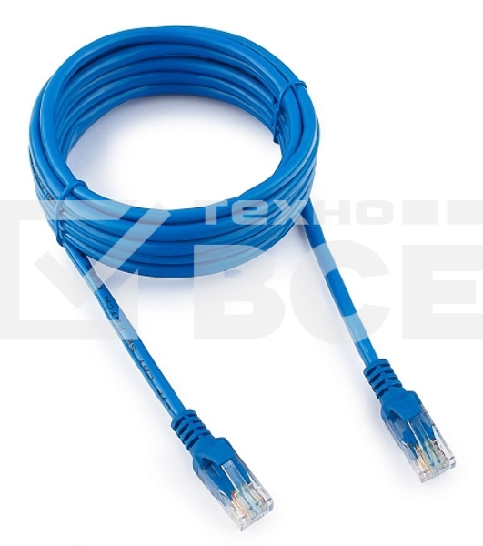 Патч-корд UTP Cablexpert кат.5e, 3м, литой, многожильный (синий)