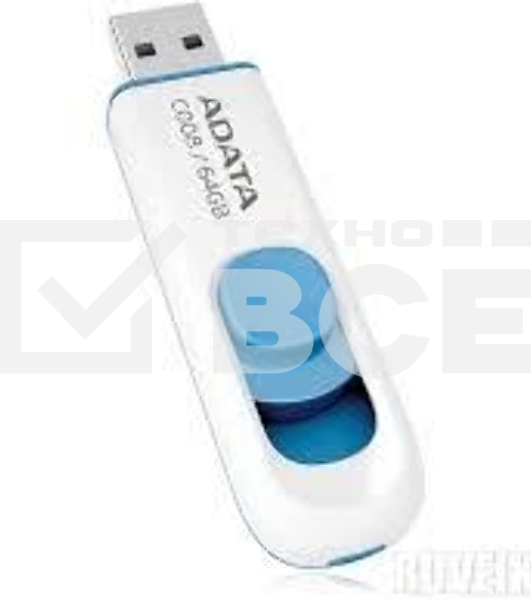 Флэш диск ADATA Flash Drive 64Gb С008 AC008-64G-RWE {USB2.0, White}