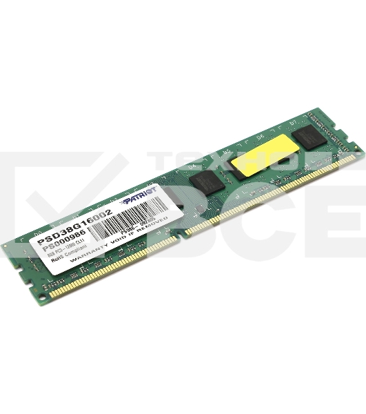 Оперативная память Patriot Signature, DDR3, 8GB (1x8 GB), 1600 MHz, CL11