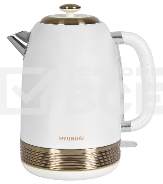 Чайник электрический Hyundai HYK-S4500 1.7л. 2200Вт жемчужный/золотистый (корпус: нержавеющая сталь/пластик)
