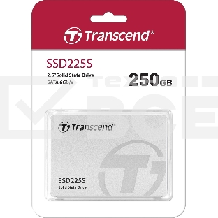 Накопитель SSD 2.5' Transcend 250Gb SSD225S (SATA3, up to 500/330Mbs, 3D NAND, 90TbW, 7мм)