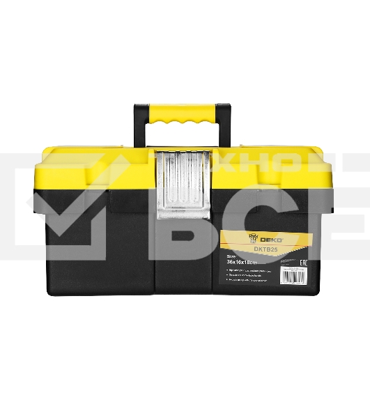 Ящик для инстр. Deko DKTB25 1отд. 6карм. желтый/черный (065-0830)