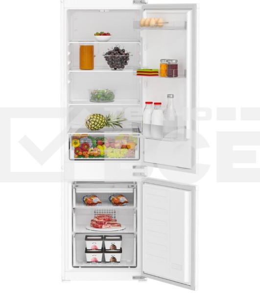 Встраиваемый холодильник Indesit IBH 18 белый двухкамерный 193/ 69л морозилка снизу