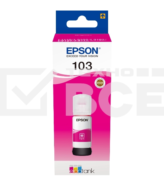 Чернила Epson 103M C13T00S34A пурпурный (65 мл) для Epson L3100/3110/3150