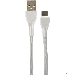 Кабель PERFEO USB A вилка - C вилка, 2.4A, серый, силикон, 1 м., ULTRA SOFT (U4711), фото3