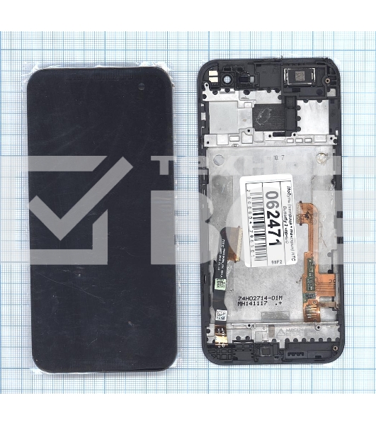 Дисплей для HTC Butter для fly 2 черный с рамкой