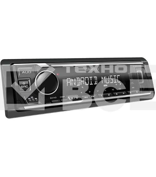 Автомагнитола Kenwood KMM-105M 1DIN 4x50Вт USB 2.0 AUX 3